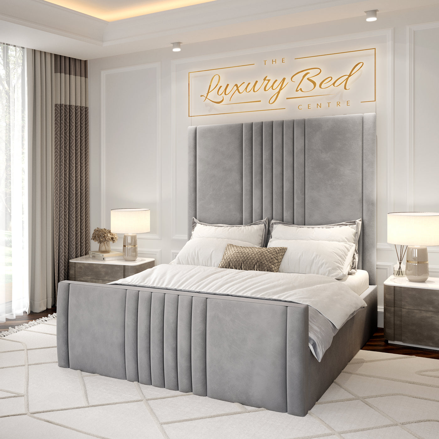 Luxury bed, king, double, bed, ottoman, new design,