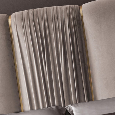 Luxury Italian upholstered Velvet Bed