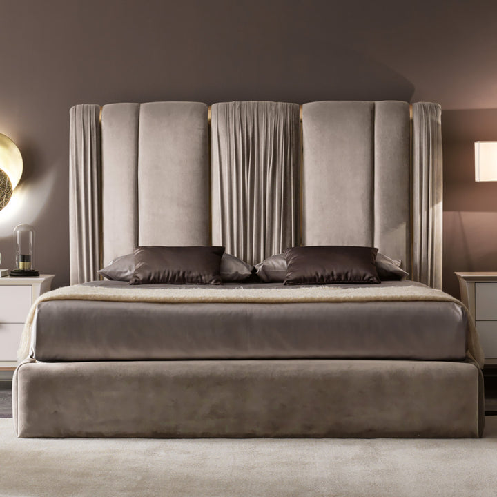 Luxury Italian upholstered Velvet Bed