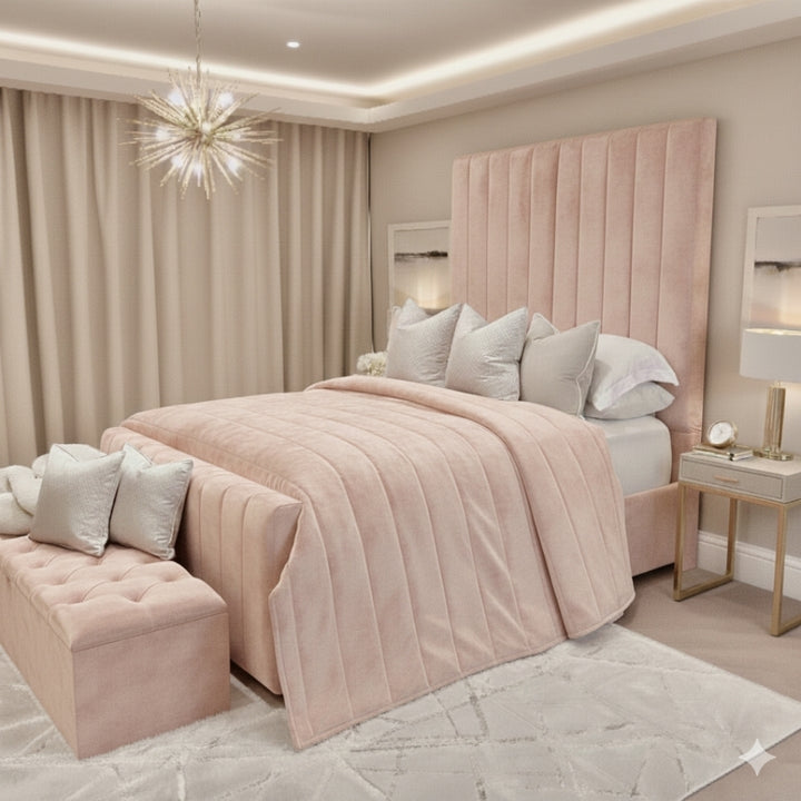 Leicester Stylish Liner Wingback Bed