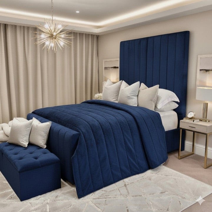 Leicester Stylish Liner Wingback Bed