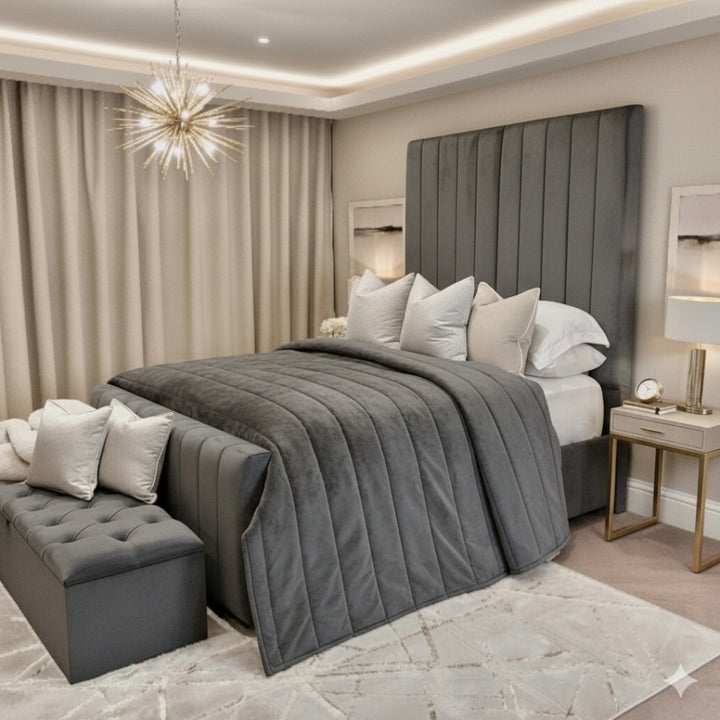 Leicester Stylish Liner Wingback Bed