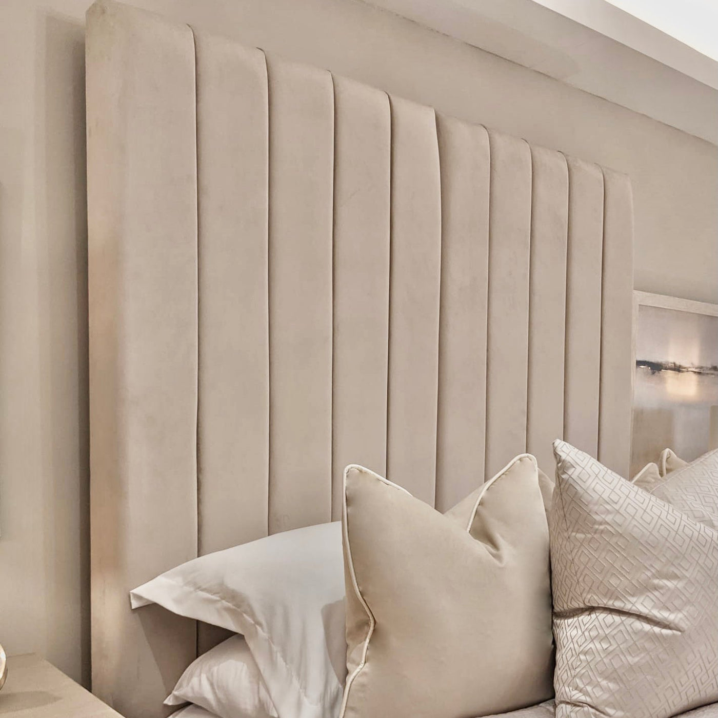 Leicester Stylish Liner Wingback Bed