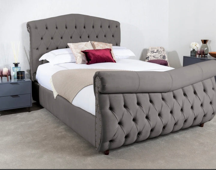 Chesterfield Bed with Optional ottoman storage