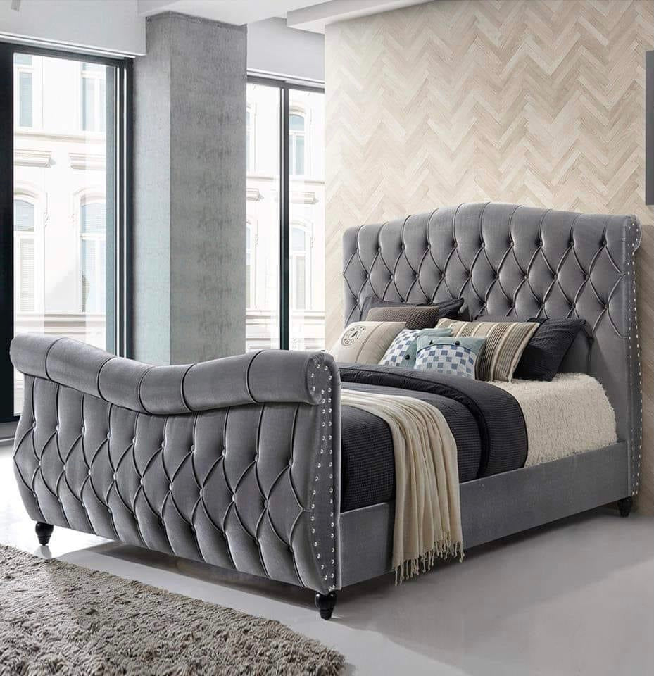 Chesterfield Bed with Optional ottoman storage