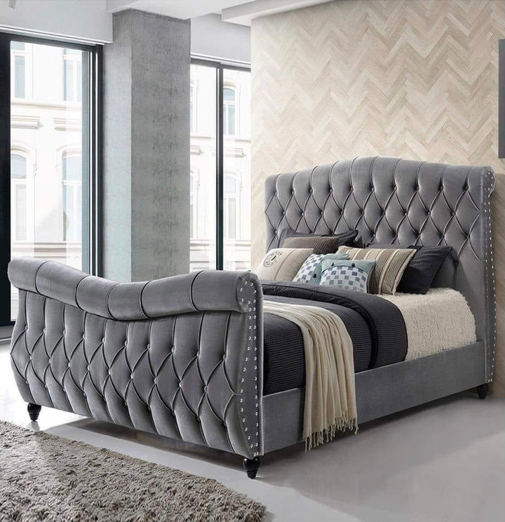 Chesterfield Bed with Optional ottoman storage