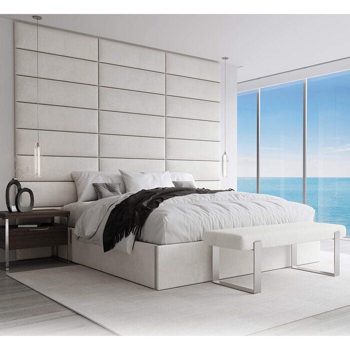 Vinyle Royale Bed Frame plush velvet - Cream