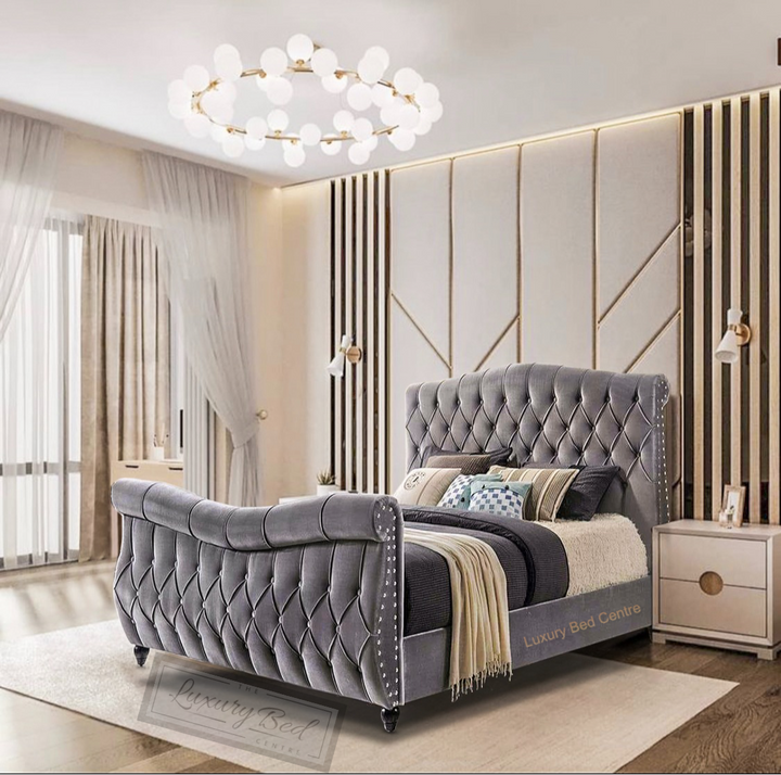 Chesterfield Bed with Optional ottoman storage